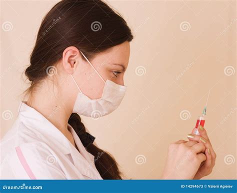 Nurse With Syringe Stock Image Image Of Single Needle 14294673