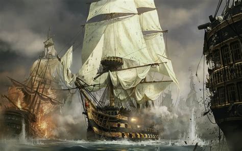 Wallpaper Boat Sailing Ship Sea Vehicle Old Ship Ghost Ship