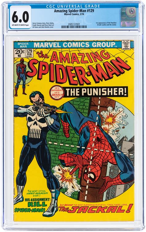 Hakes Amazing Spider Man 129 February 1974 Cgc 60 Fine First