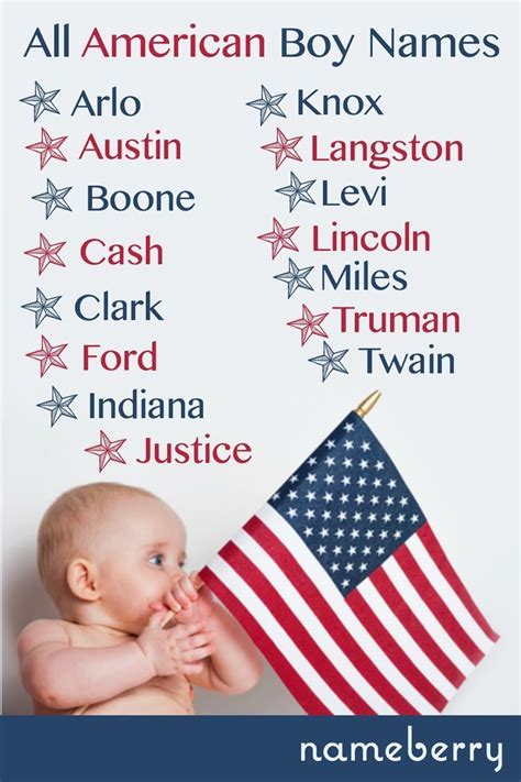 All American Boy Baby Names From Lincoln To Twain Country Babys