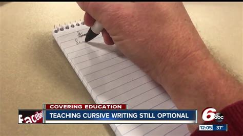 New Indiana Law Ensures Schools May Teach Cursive Writing Youtube
