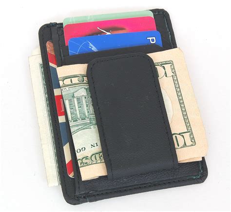 Mens Leather Wallet Money Clip Credit Card Id Holder Front Pocket Thin