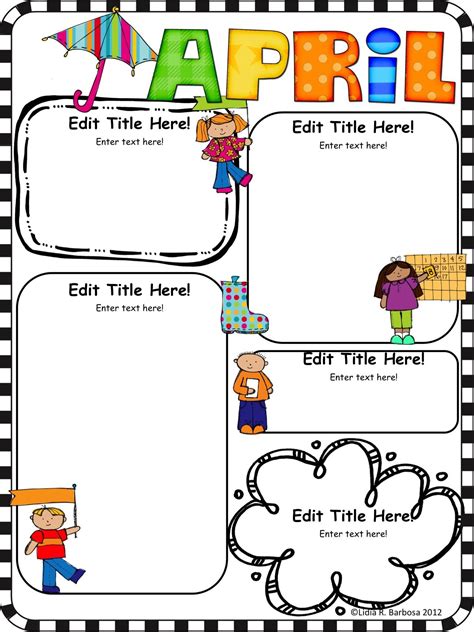 Preschool Newsletter Template Word Teaching Treasure