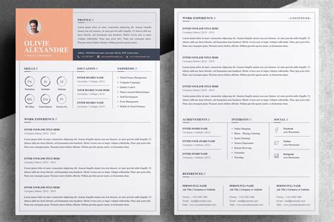 Teacher Resume Template For Ms Word 1 And 2 Page Resume 552027
