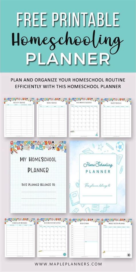 Free Printable Homeschool Planner Artofit