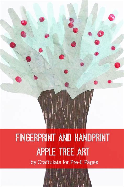 Handprint And Fingerprint Apple Tree Tree Art Crafts To Make And