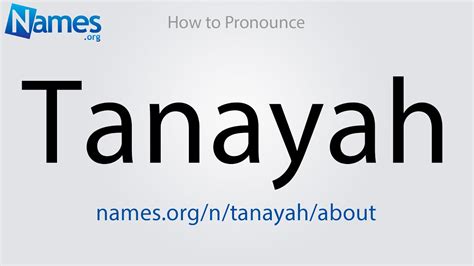 How To Pronounce Tanayah Youtube