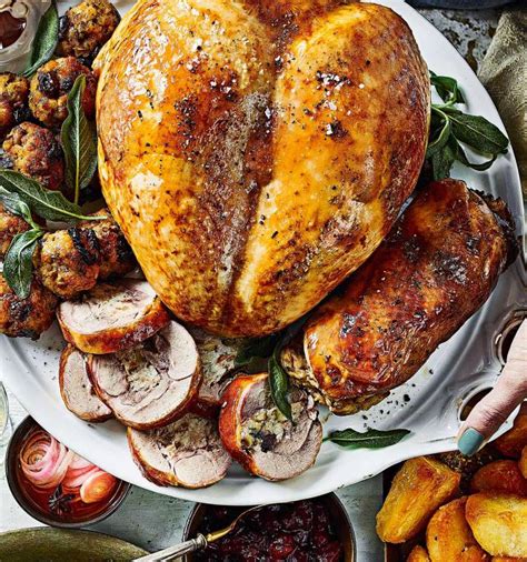 Easy Carve Roast Turkey With Chestnut Stuffing Recipe Sainsbury`s Magazine