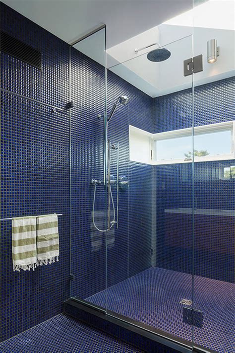 97 cool blue bathroom design ideas digsdigs. Bathroom Tile Idea - Use The Same Tile On The Floors And ...