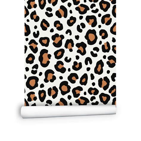 Leopard Print Wallpaper Peel And Stick Removable Etsy