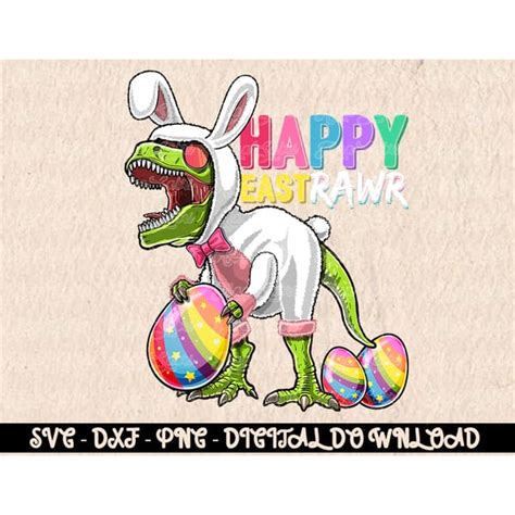 Happy Eastrawr T Rex Dinosaur Easter Bunny Egg Costume Kids Inspire