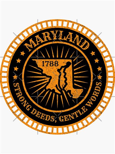 Maryland State Slogan Md Map Motto Strong Deeds Gentle Words