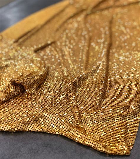 Gold Metal Mesh Fabric