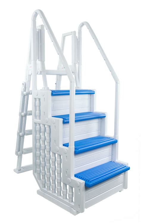 Aqua Select Everest Above Ground Pool Step And Ladder System Blue