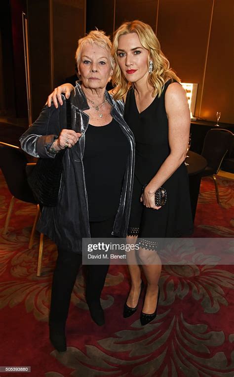 Dame Judi Dench And Kate Winslet Arrive At The London Critics Circle