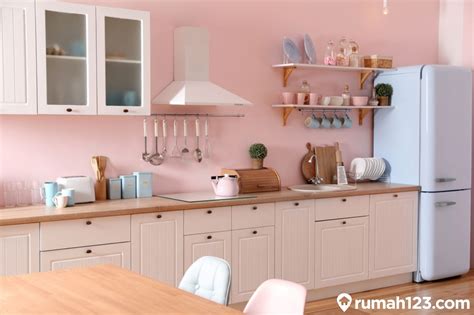 koleksi desain dapur warna pink terlengkap generasi arsitek