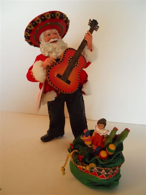 Mexican Santa Mariachi Guitar Mexican Christmas Decorations Mexico