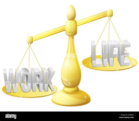 Work Life Balance Concept Work And Life On Scales With Too Much Work