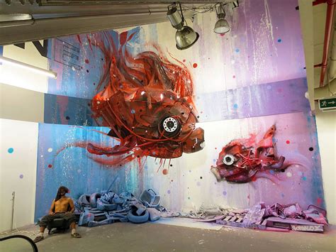 Trash Turned Into Amazing 3d Street Art By Portuguese Artist Art Sheep