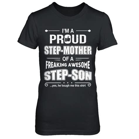 i m a proud step mom of awesome step son mothers day mothers day shirts step moms hoodie shirt