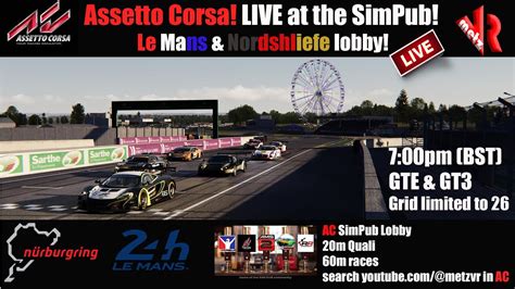 Assetto Corsa Le Mans Nordshliefe Gte Gt Races Youtube