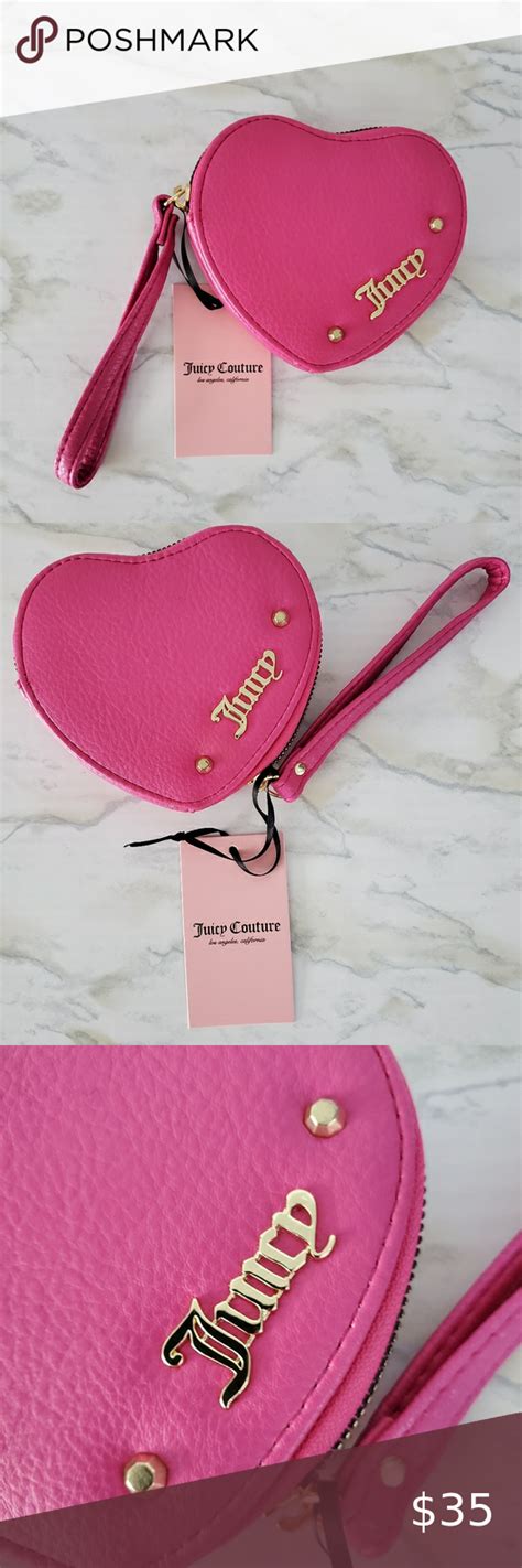 New Juicy Couture Heart Wristlet 💝 In 2023 Juicy Couture Pink Heart
