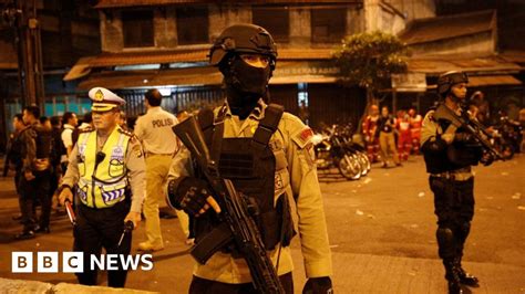 Police Officers Die In Jakarta Suicide Bombing Bbc News