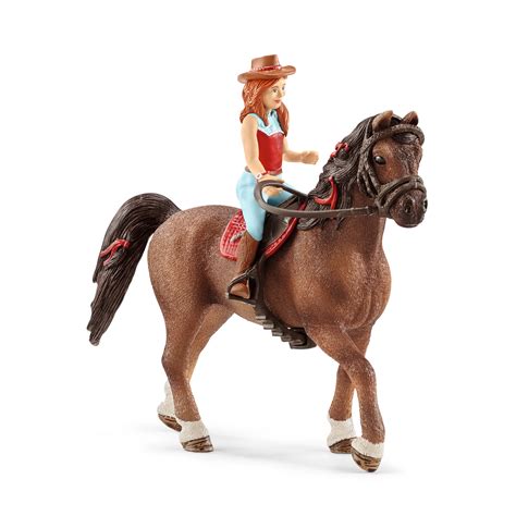 42514 Schleich Horse Club Hannah And Cayenne Horse And Rider Set Plastic