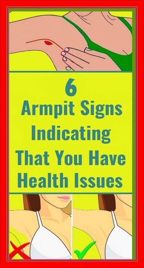 6 Armpit Signs Health Health Issues Healthy Beauty