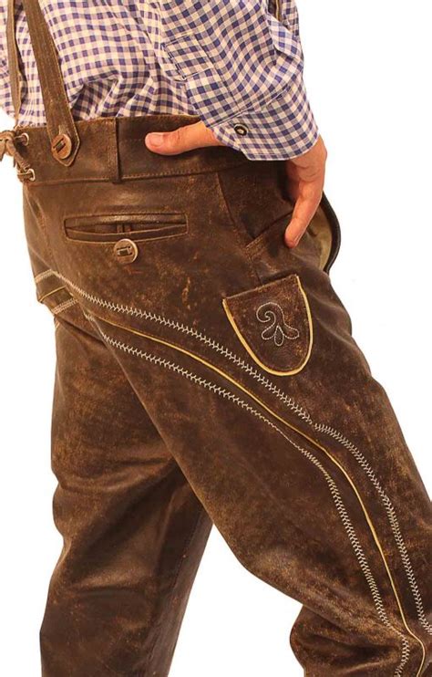 Bundhosen Knee Length Trousers Wild Brown Lederhosen Store