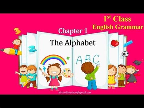 Class English Grammar The Alphabet Chapter St Class