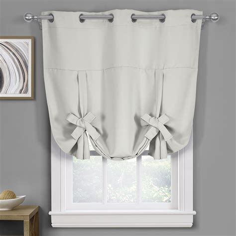 Ava Room Darkening Tie Up Shade With Grommets Curtains For Small