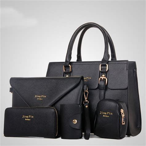 Fashion Women 5 Pieceset Handbag Purse Set Classic Messenger Bag