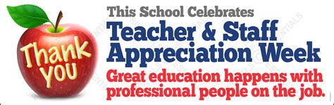 Teacher And Staff Appreciation Banner Banners And Signs Party Décor Etna