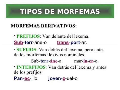 Diferencia Entre Morfema Flexivo Y Derivativo
