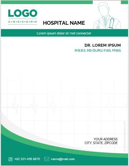 Doctors name the doctors name is the important factor that can be the sign or the brand for office. Doctor Letterhead Templates for MS Word | Word & Excel ...