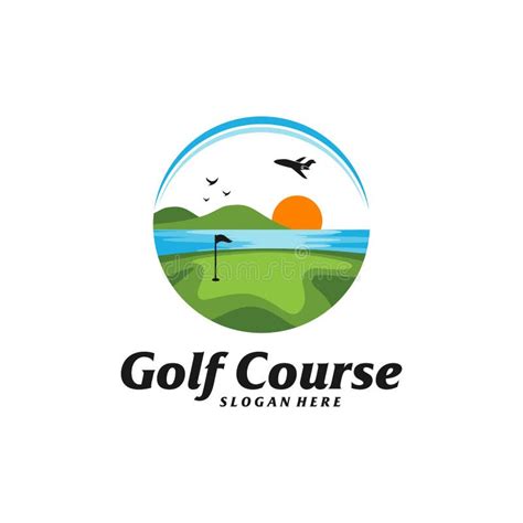 Golf Course Logo Design Template Golf Course Logo Concept Vector Stock