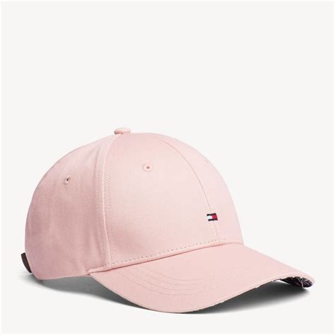 Pink Tommy Hilfiger Logo Print Baseball Cap Tommy Hilfiger Logo Tommy Hilfiger Womenswear