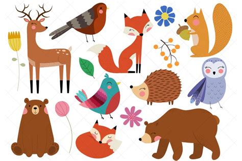 Woodland Animals Clip Art Forest Animals