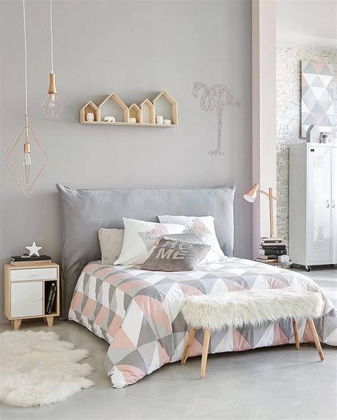 Pink And Gray Bedroom Room Ideas Dormitorio Vintage Scandibedroom