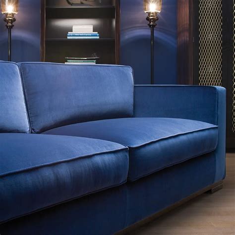 Luxurious High End Blue Velvet Sofa Juliettes Interiors Blue Velvet