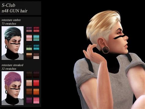 Sims 4 Hairs The Sims Resource S Club Gun Hair Retextured By Honeyssims4