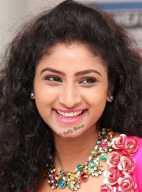 Telugu Serial Actress Vishnu Priya Smiling Face Closeup Stills