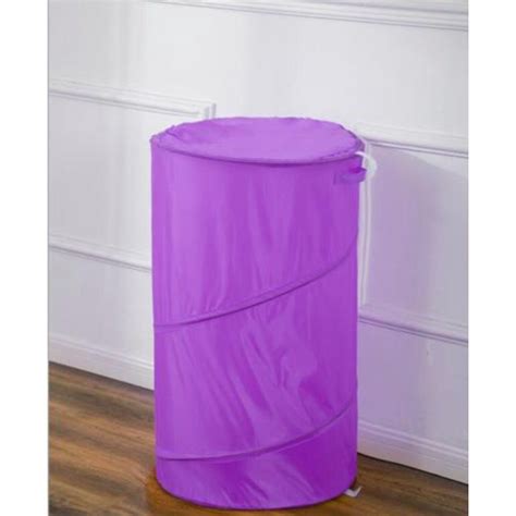 Purple 30 Laundry Hamper Basket Pop Up Durable Wired Bath And Home