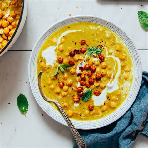 1 Pot Curried Chickpea Soup Minimalist Baker Recipes