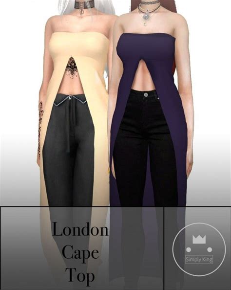 Simply King Londons Cape Top Sims 4 Dresses Sims 4 Sims