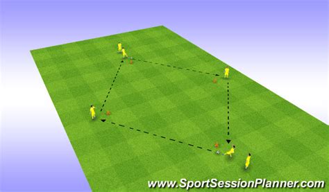 Footballsoccer Diamond Passing Drill Technical Passing And Receiving