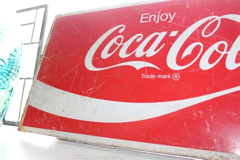 Vintage Coca Cola Sign 22 X 10 Retro Coke Diner Decor