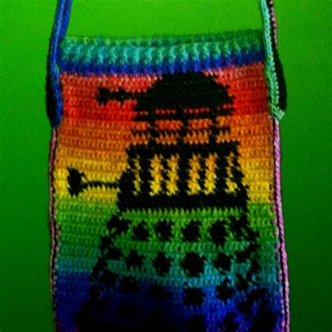 Doctor Who Two Sided Dalektardis Bag Loom Craft Doctor Who Crochet