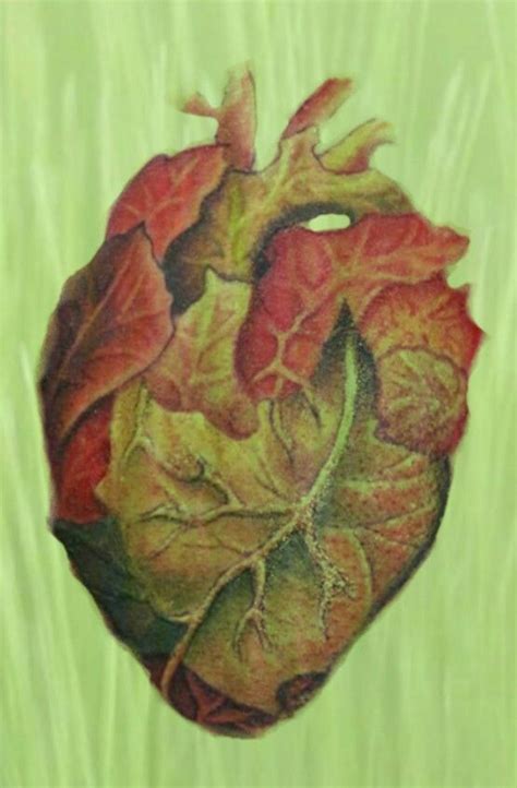 Heart With Autumn Leaves Anatomy Art Muse Art Abstract Drawings